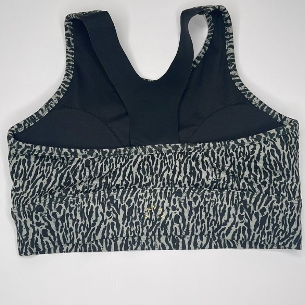Varley Black & Green Patterned Racerback Sports Bra - Picture 5 of 5